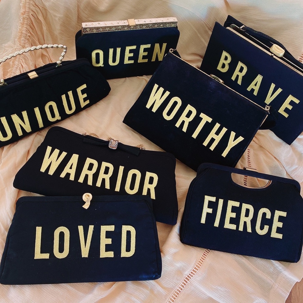 Fierce Vintage Black Clutch 1950s One-of-a-Kind - Picture 3 of 4